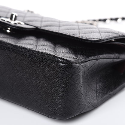 Chanel Caviar Quilted Medium Double Flap Black 9 of 10