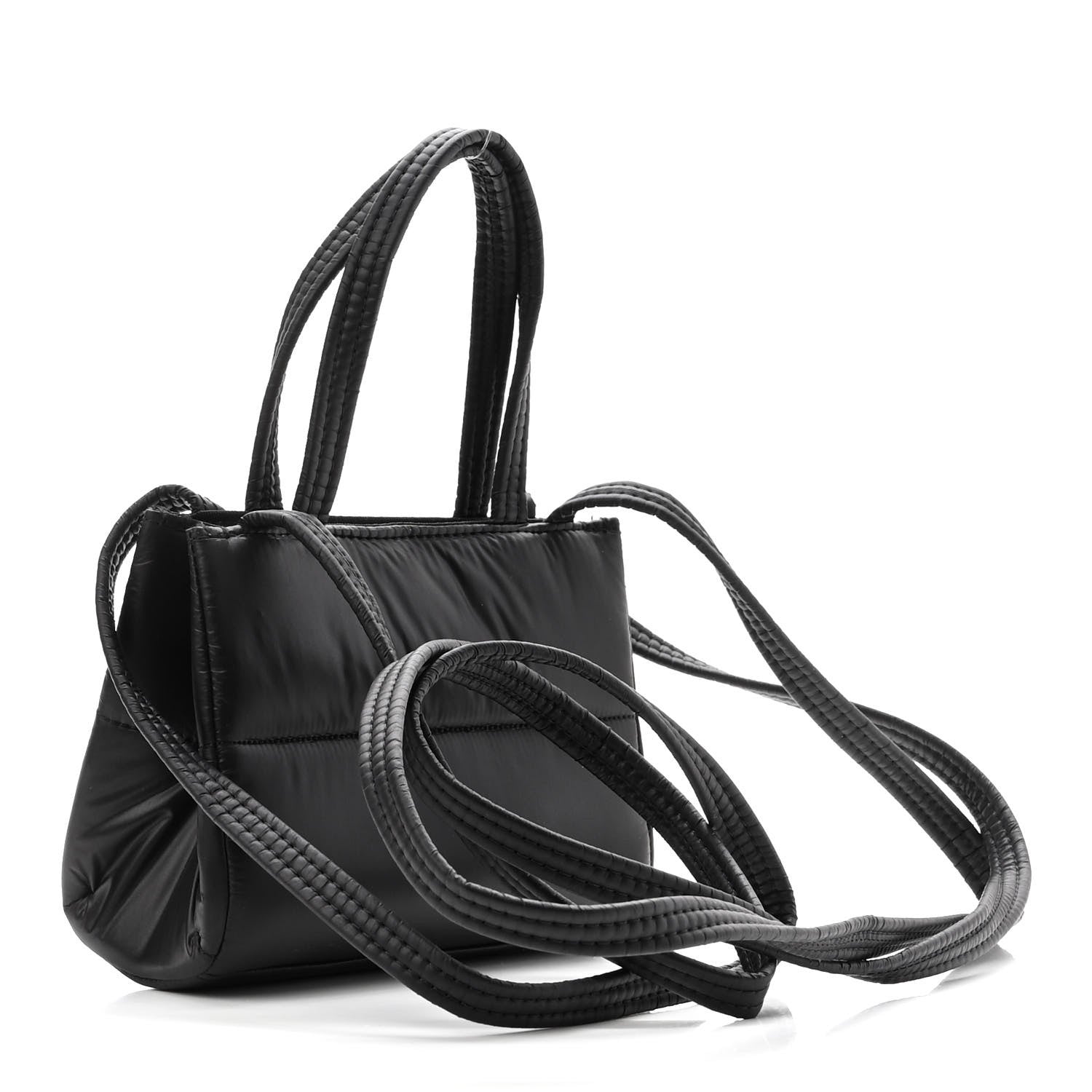 Telfar Nylon Small Puff Shopping Bag Black 3 of 9