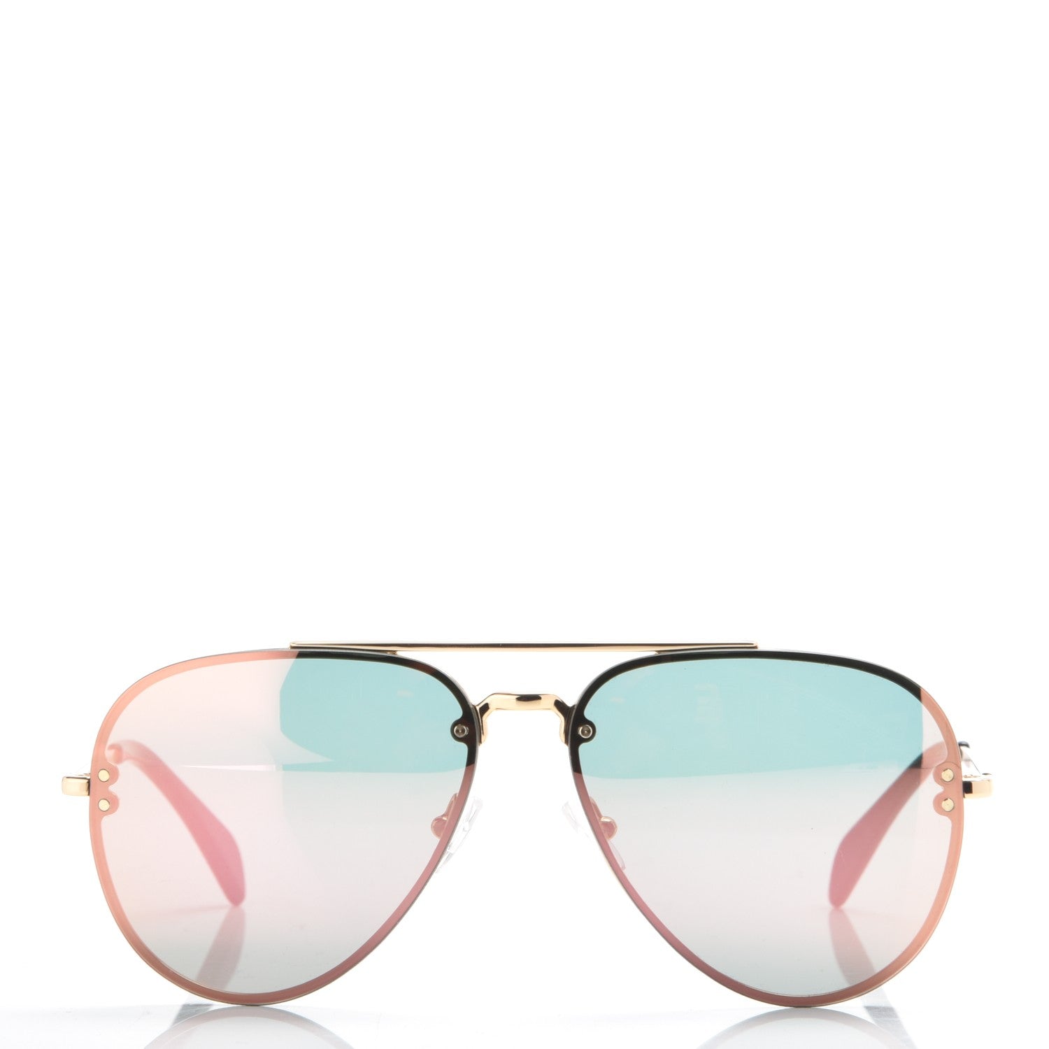 Celine Mirror Aviator Sunglasses CL 41392/S Gold Pink 2 of 7