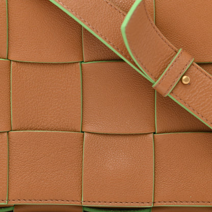 Bottega Veneta Buffalo Maxi Intrecciato Cassette Bicolor Crossbody Bag Caramel Pistachio 8 of 10