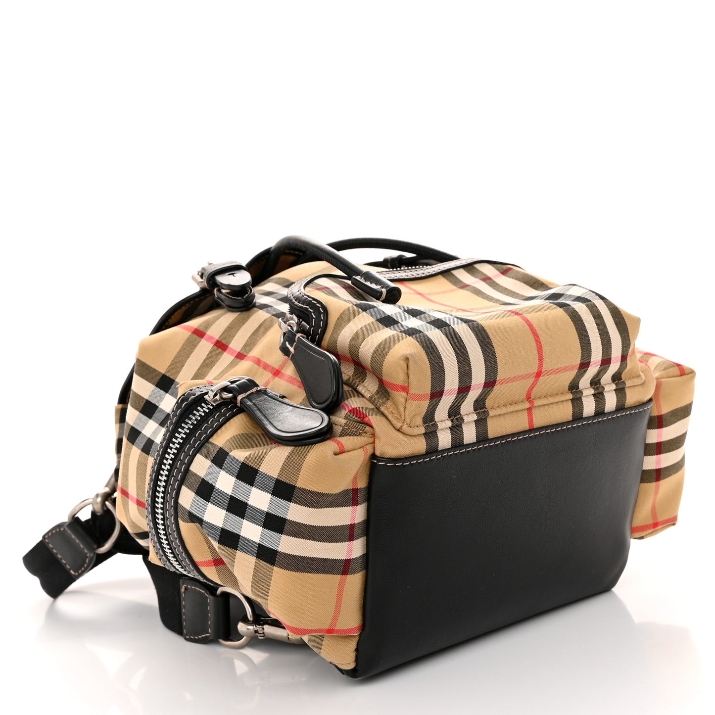 Vintage Check Small Rucksack Backpack Antique Yellow