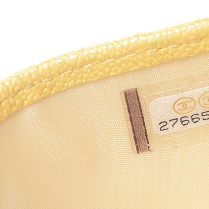 Chanel Iridescent Caviar Quilted Card Holder Yellow 8 of 9