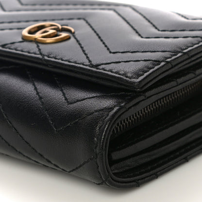Gucci Calfskin Matelasse GG Marmont Medium Wallet Black 9 of 9