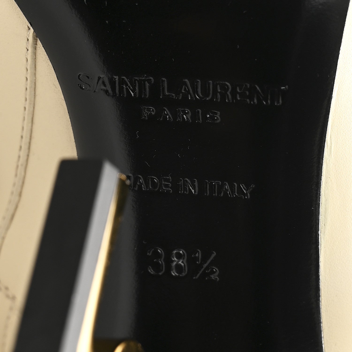 Saint Laurent Calfskin Opyum 110 Ankle Boots 38.5 Real Beige 7 of 10