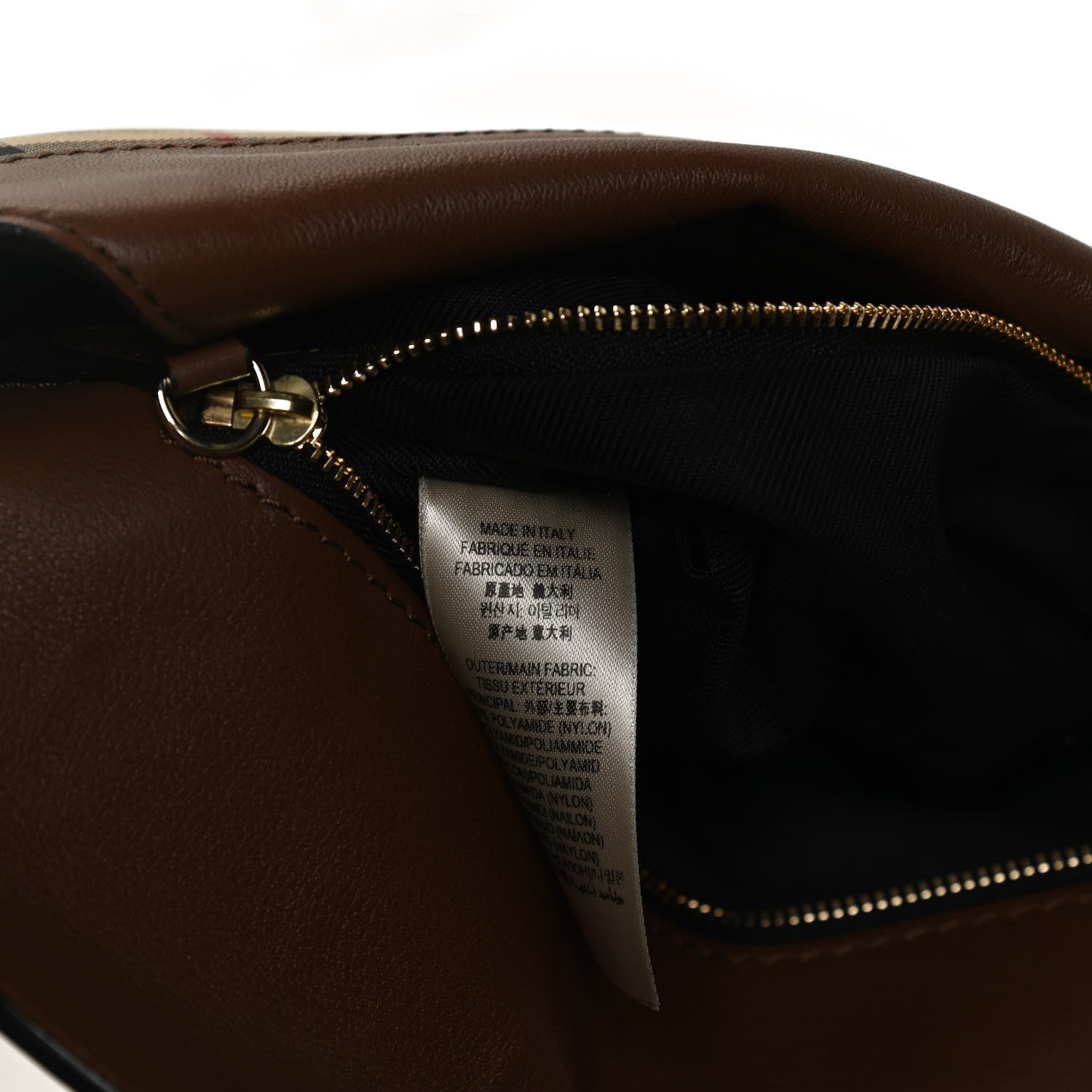 Burberry Horseferry Check Small Leah Crossbody Clutch Brown 8 of 14