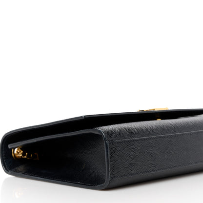 Saint Laurent Grain De Poudre Medium Classic Monogram Kate Satchel Black 10 of 11