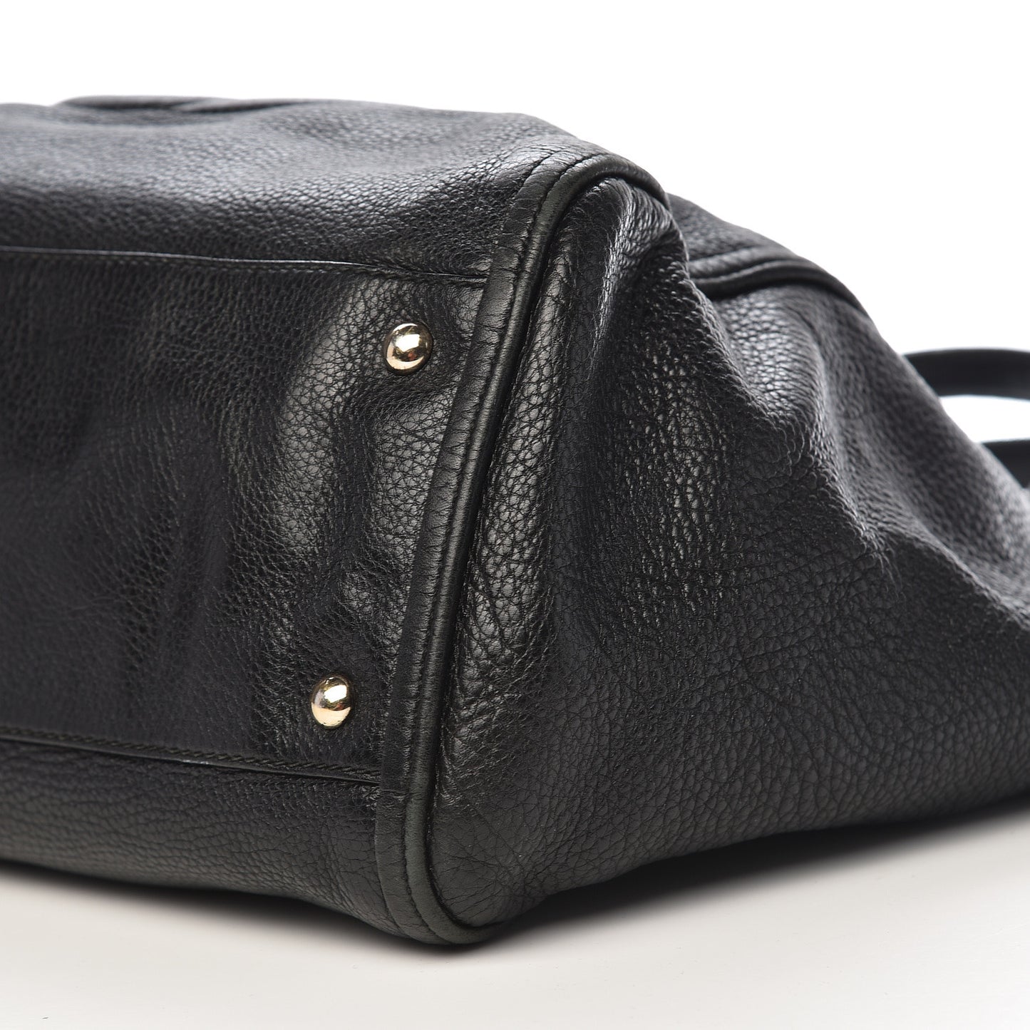 Pebbled Calfskin Medium Soho Shoulder Bag Black