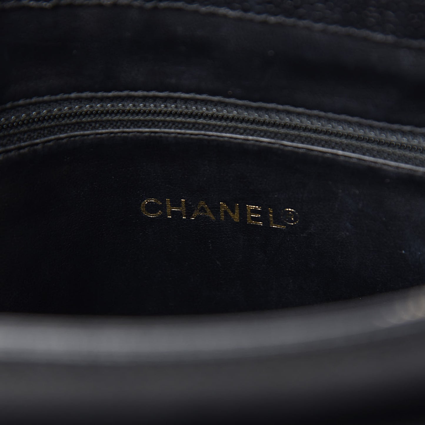 Caviar Flap Shoulder Bag Black