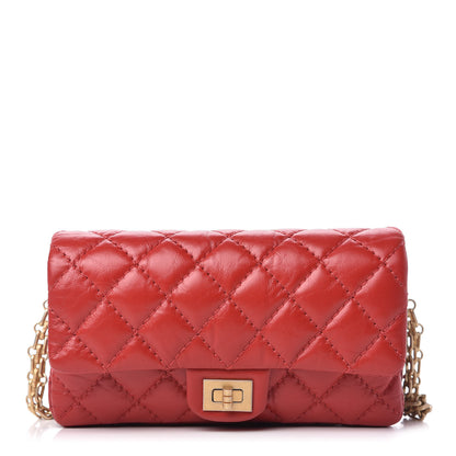 Chanel Aged Calfskin Quilted 2.55 Reissue Flap Belt Bag Red 1 of 9