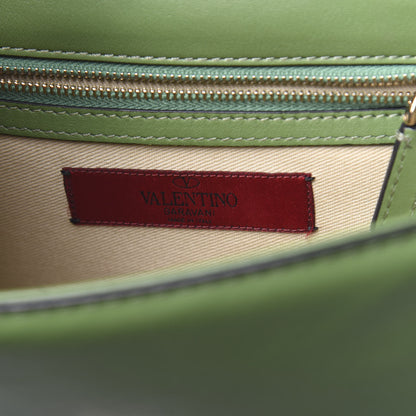 Valentino Garavani Vitello Small Glam Lock Rockstud Flap Green 6 of 10