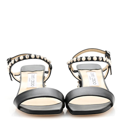 Jimmy Choo Nappa Dome Studs Aadra 45 Sandals 37 Black 3 of 9