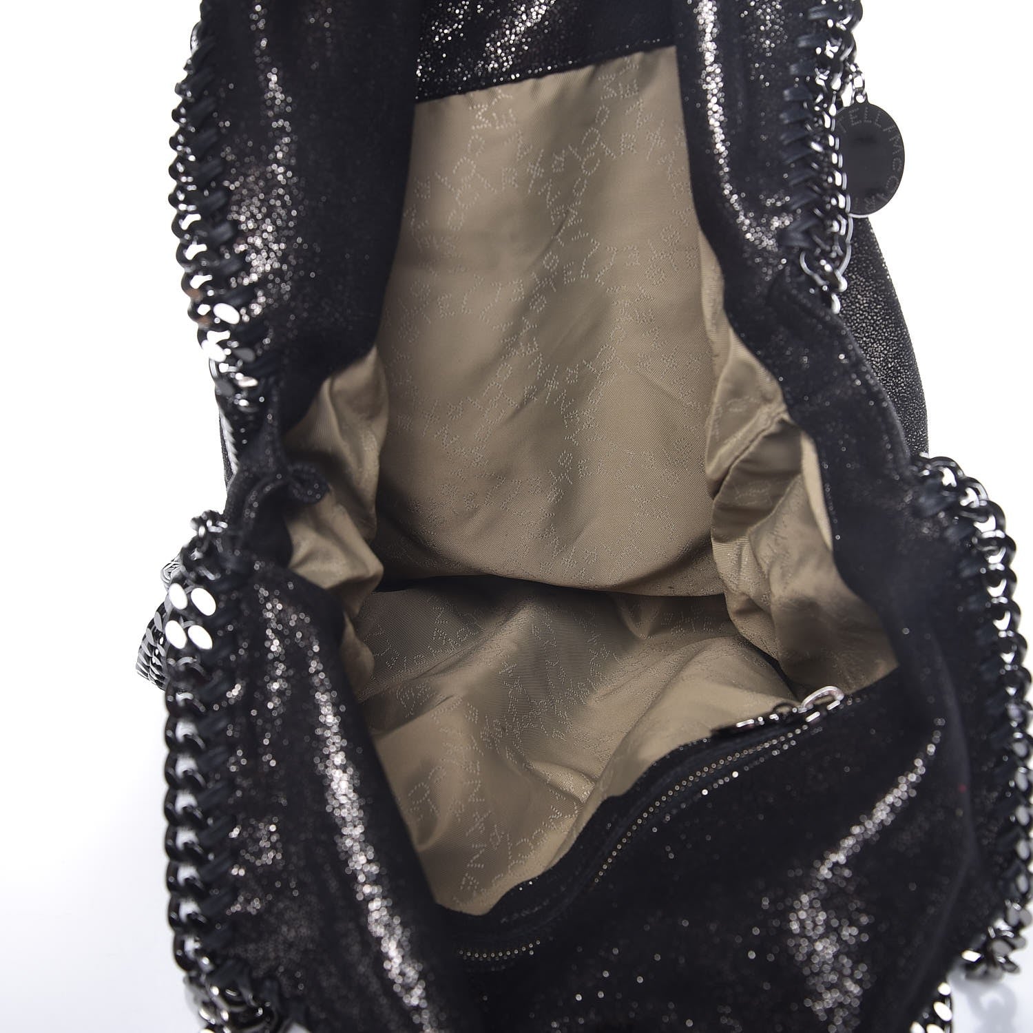 Stella McCartney Metallic Shaggy Deer Small Falabella Tote Black 5 of 11