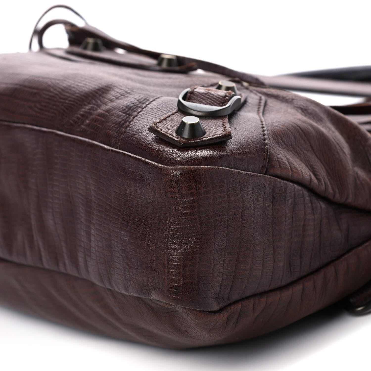 Balenciaga Agneau Lizard Embossed First Castagna 13 of 13