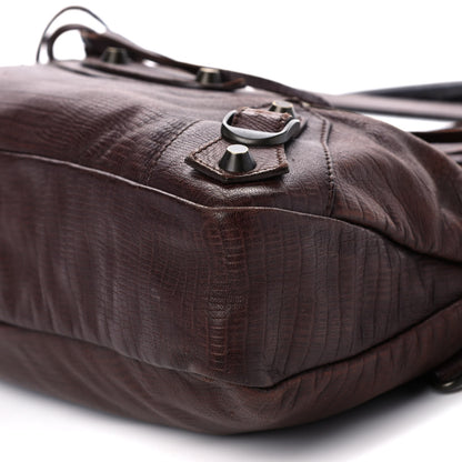 Balenciaga Agneau Lizard Embossed First Castagna 13 of 13