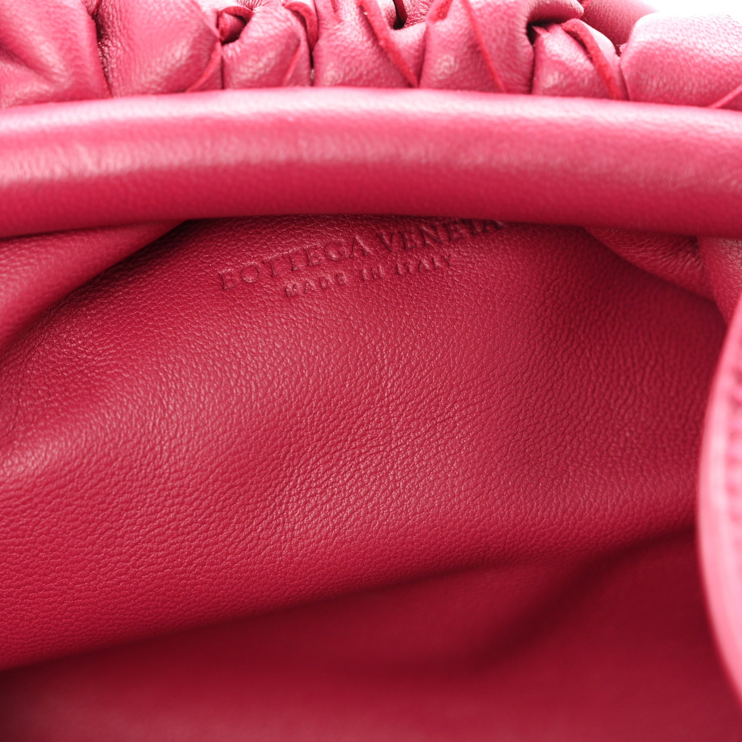 Nappa Intrecciato The Mini Pouch Bordeaux
