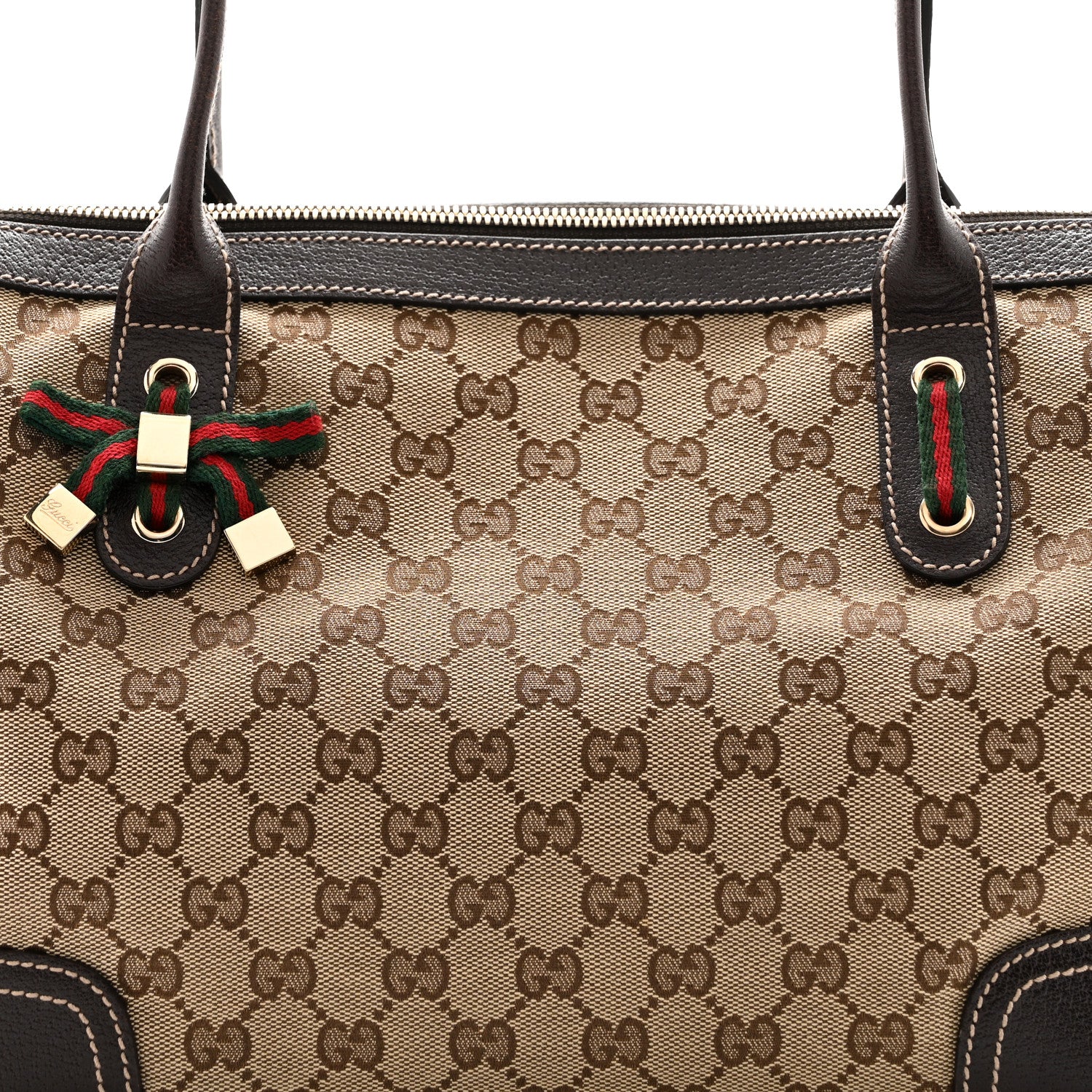 Gucci Monogram Medium Princy Tote Dark Brown 8 of 10