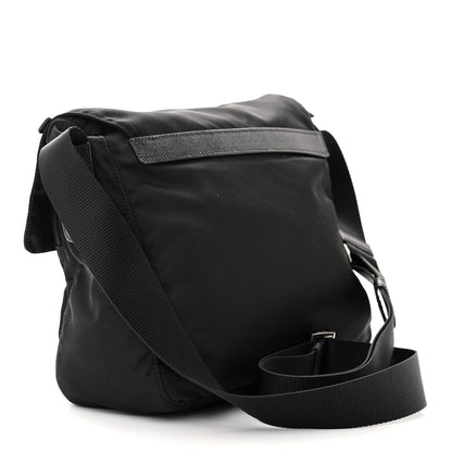 Prada Tessuto Nylon Saffiano Small Vela Messenger Black 3 of 14
