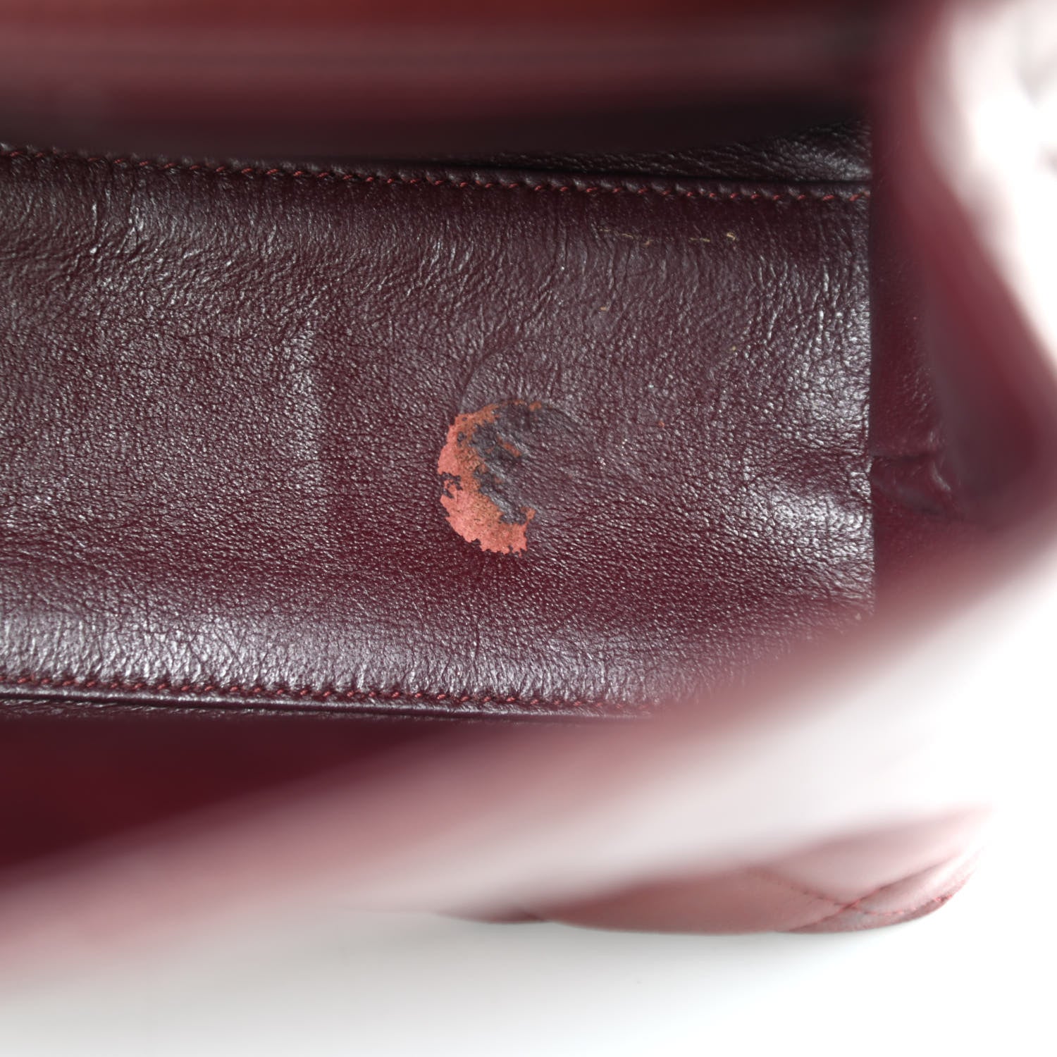 Chanel Lambskin Quilted Medium Kelly Flap Bag Burgundy 5 of 5