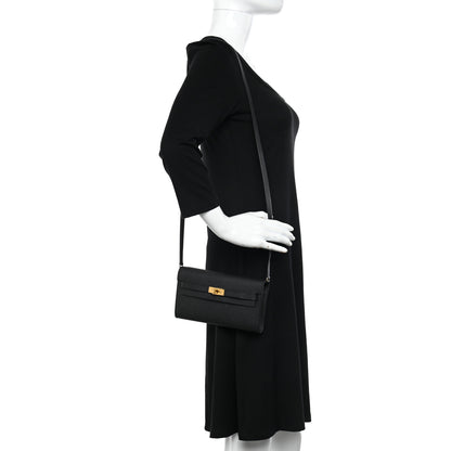 Hermes Epsom Kelly Wallet To Go Black 2 of 11