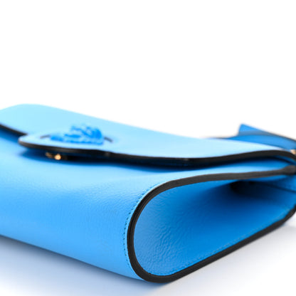 Versace Grained Calfskin La Medusa Crossbody Bag DV Blue 9 of 9