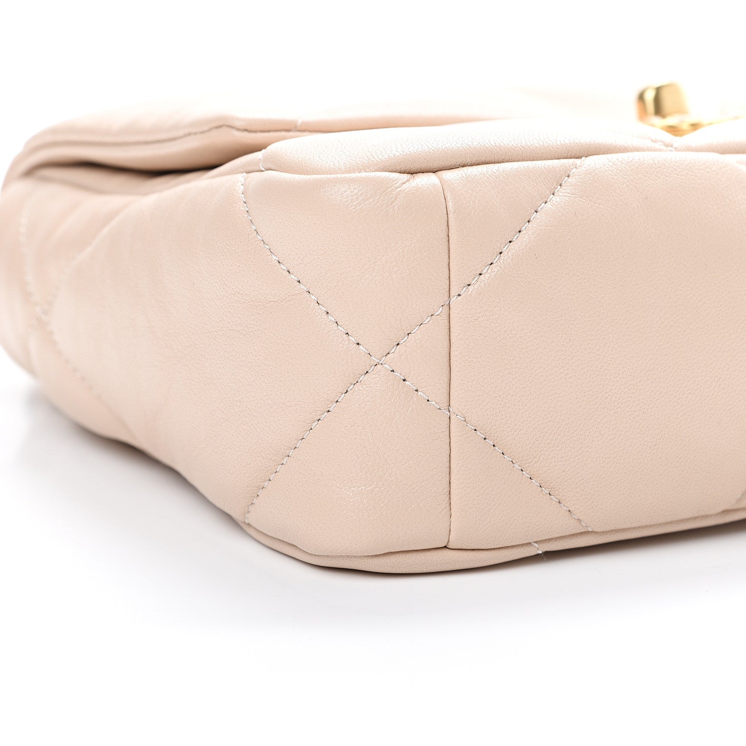 Chanel Goatskin Quilted Medium 19 Flap Beige 7 of 9