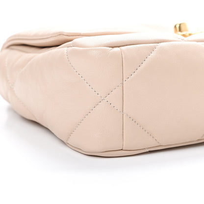 Chanel Goatskin Quilted Medium 19 Flap Beige 7 of 9