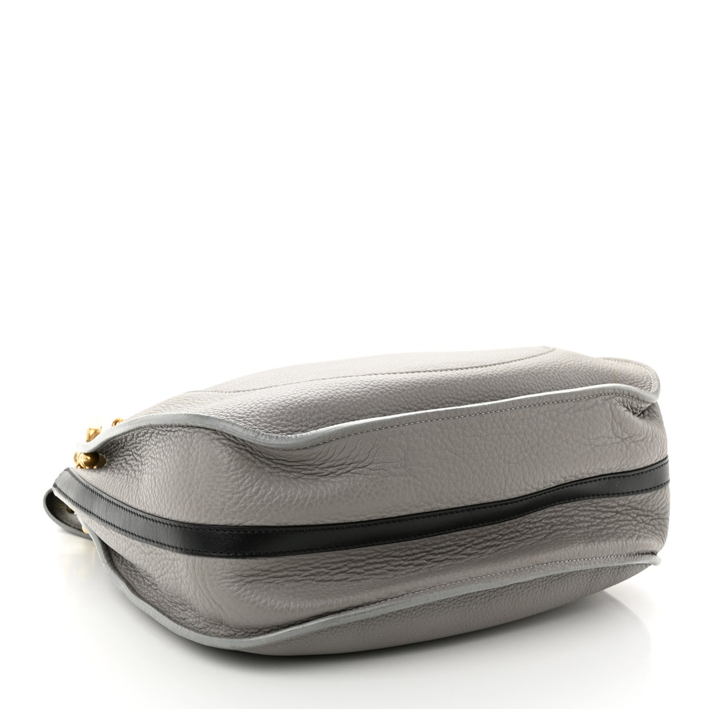 Grained Calfskin Small Hayley Hobo Cashmere Grey