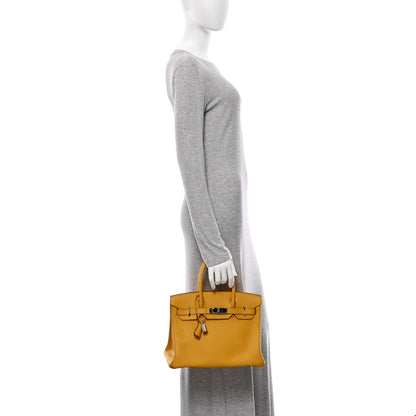 Hermes Togo BIRKIN 30 Jaune Ambre 2 of 10