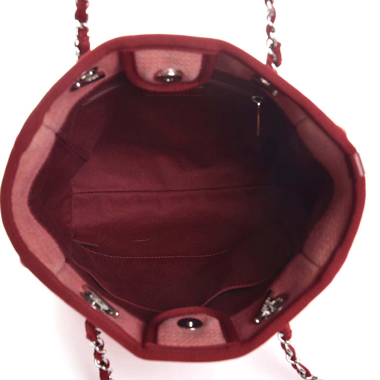 Chanel Canvas Mini Deauville Tote Red 5 of 7