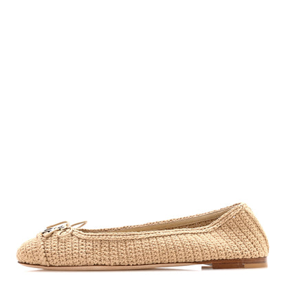 Gucci Cotton Crochet GG Ballet Flats 39.5 Ecru Sandstorm 1 of 8
