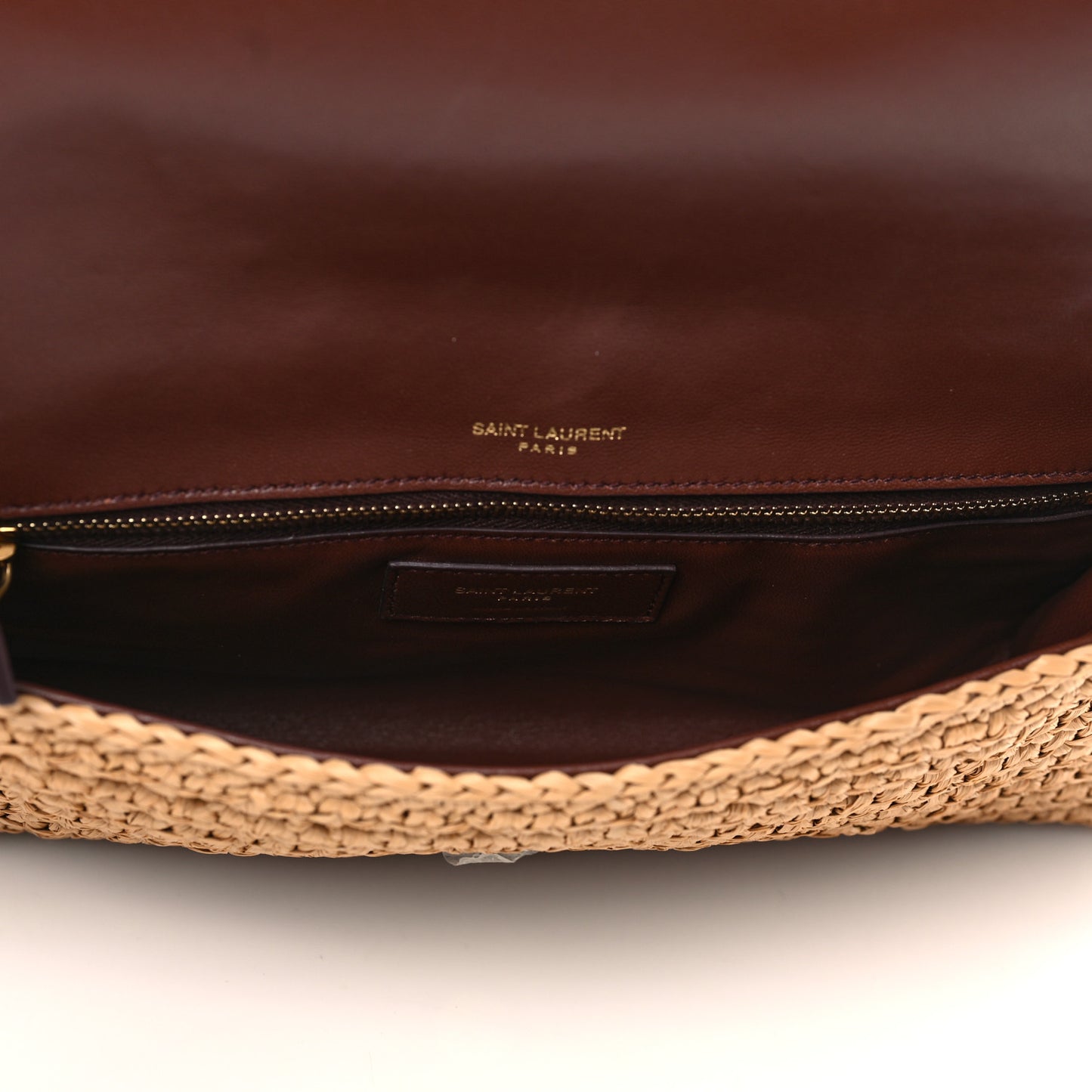 Raffia Monogram Tassel Kate 99 Dark Nude