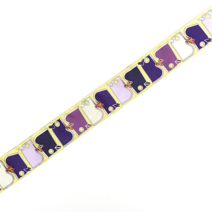 Hermes Silk Camails Twilly Jaune Vif Encre Parme 5 of 5