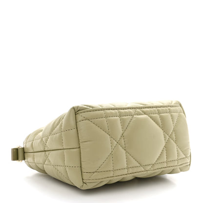 Christian Dior Calfskin Macrocannage Small Diortravel Nomad Pouch Desert Sage 4 of 10