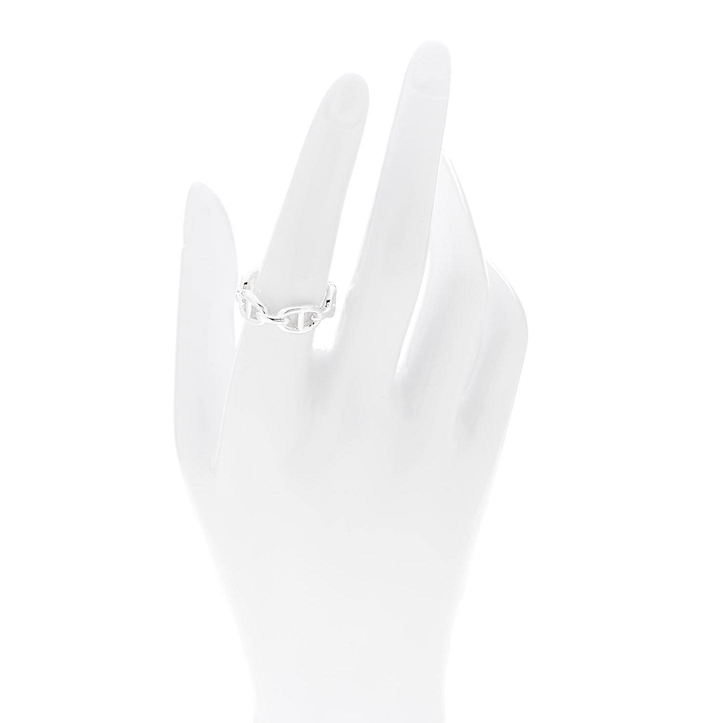 Sterling Silver PM Chaine d'Ancre Enchainee Band Ring 56 7.75
