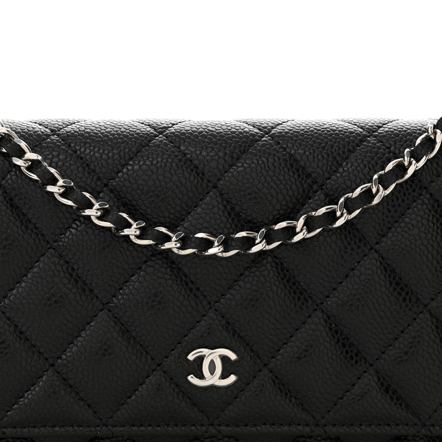 Chanel Caviar Quilted Wallet on Chain WOC Black 9 of 12