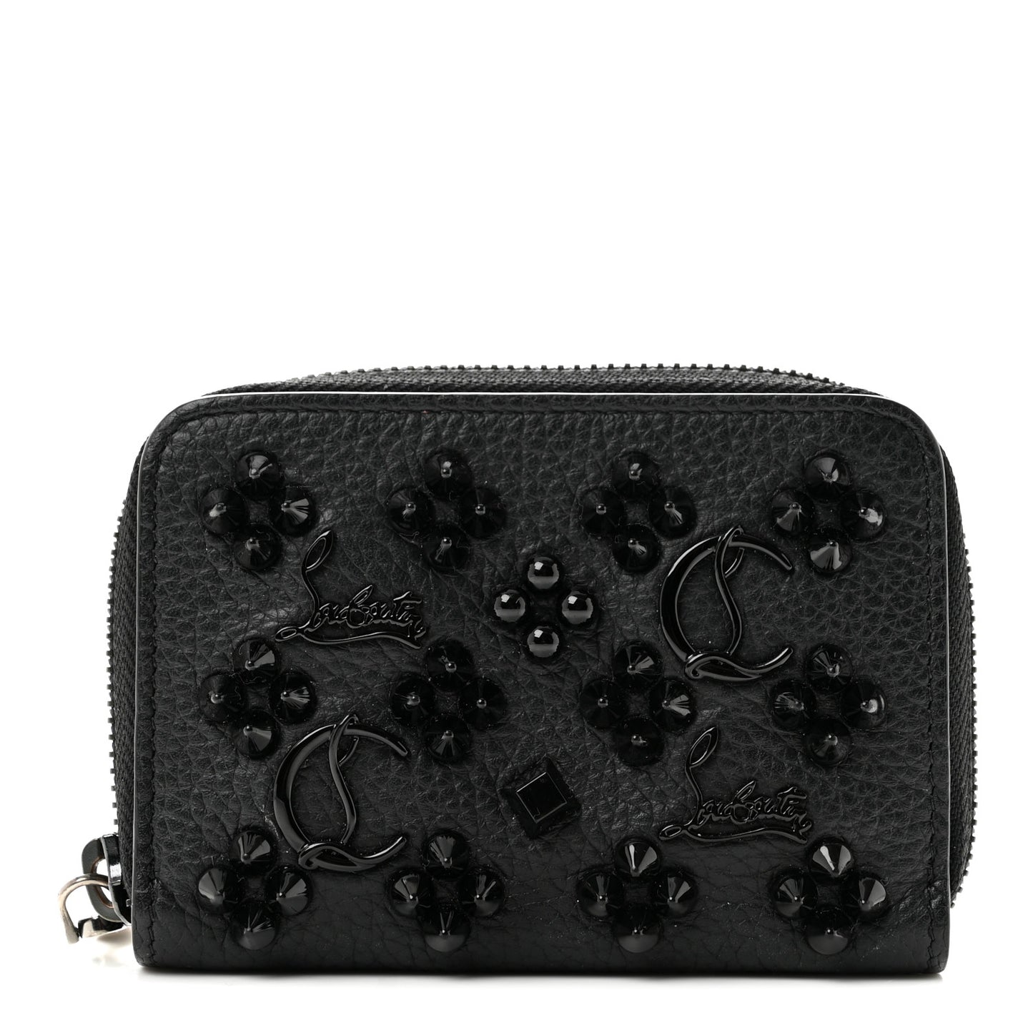 Calfskin Loubinthesky Panettone Coin Purse Black