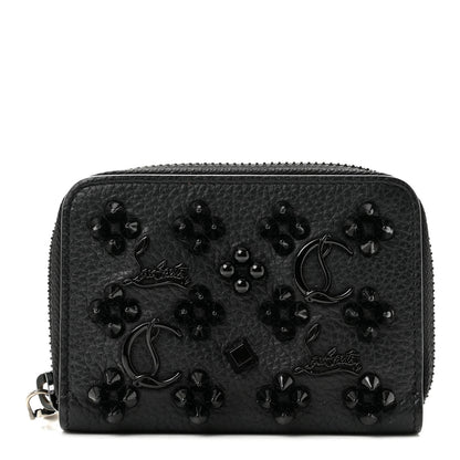 Christian Louboutin Calfskin Loubinthesky Panettone Coin Purse Black 1 of 9