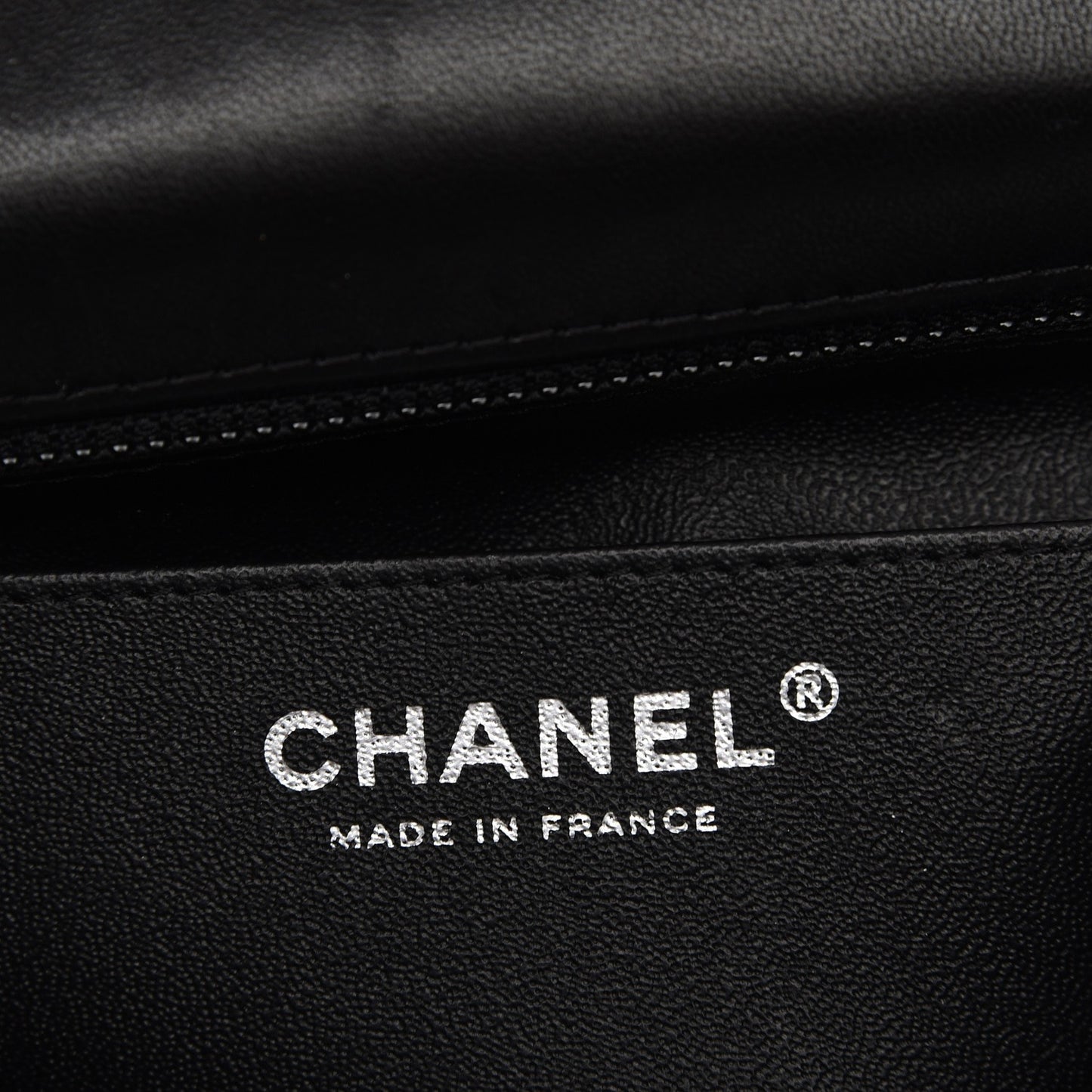 Lambskin Chevron Quilted Mini Square Flap So Black