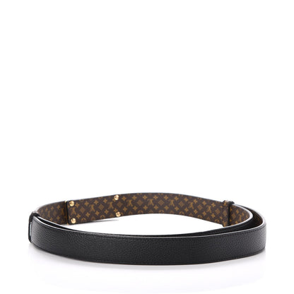 Louis Vuitton Calfskin Monogram 25mm Lock Me Belt Black 3 of 5