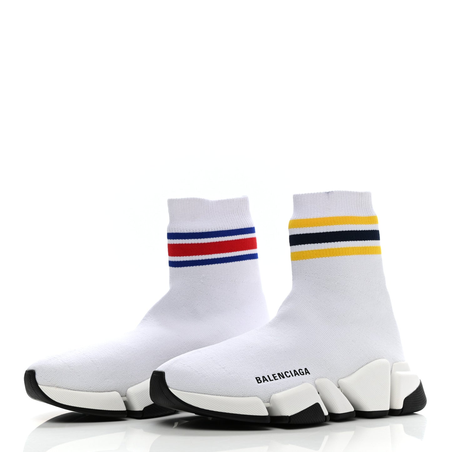 Technical 3D Recycled Knit Striped Womens Speed 2.0 Sneakers 35 White Multicolor