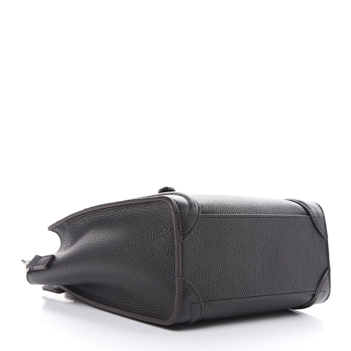 Drummed Calfskin Nano Luggage Black