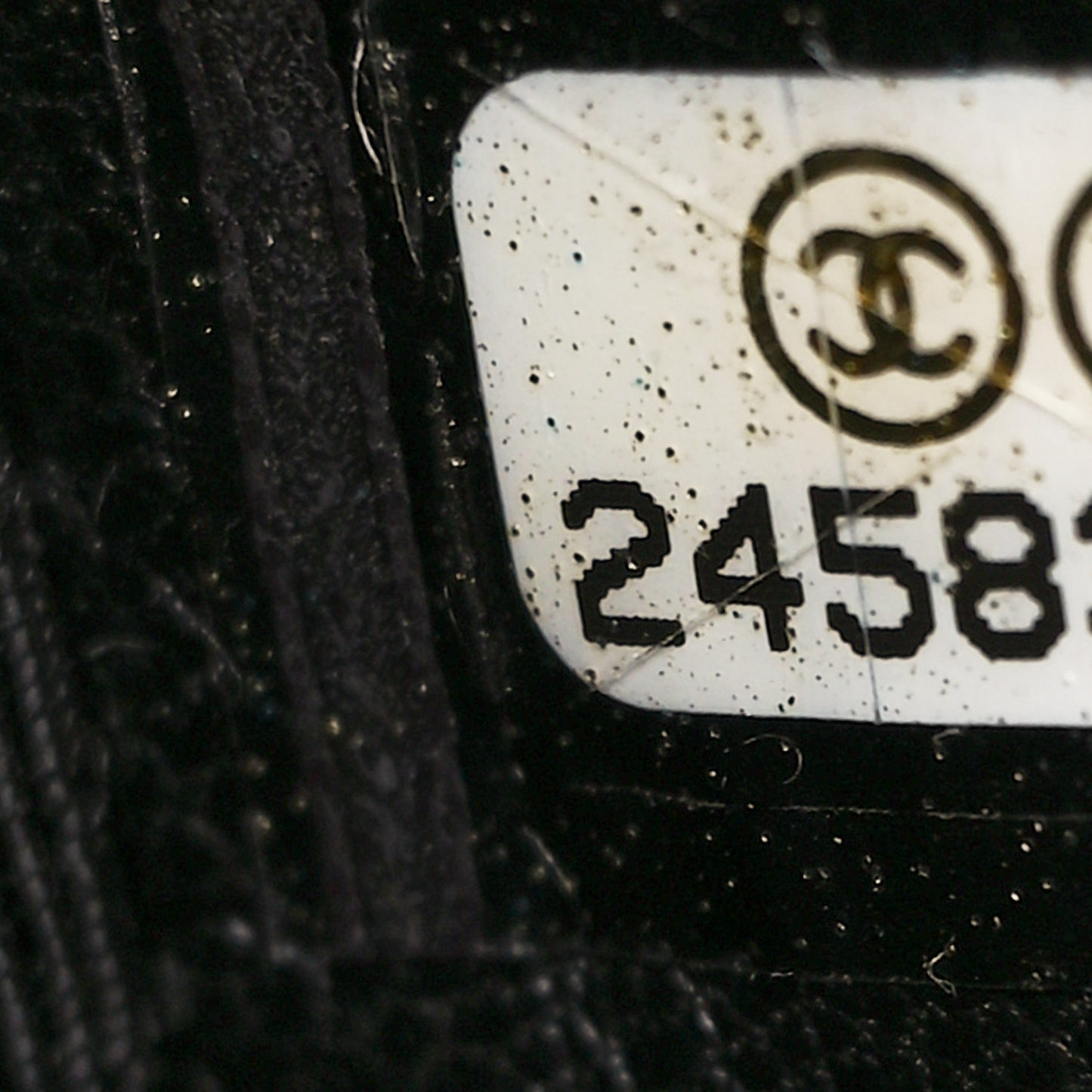 Aged Calfskin Chevron Quilted Backpack Black