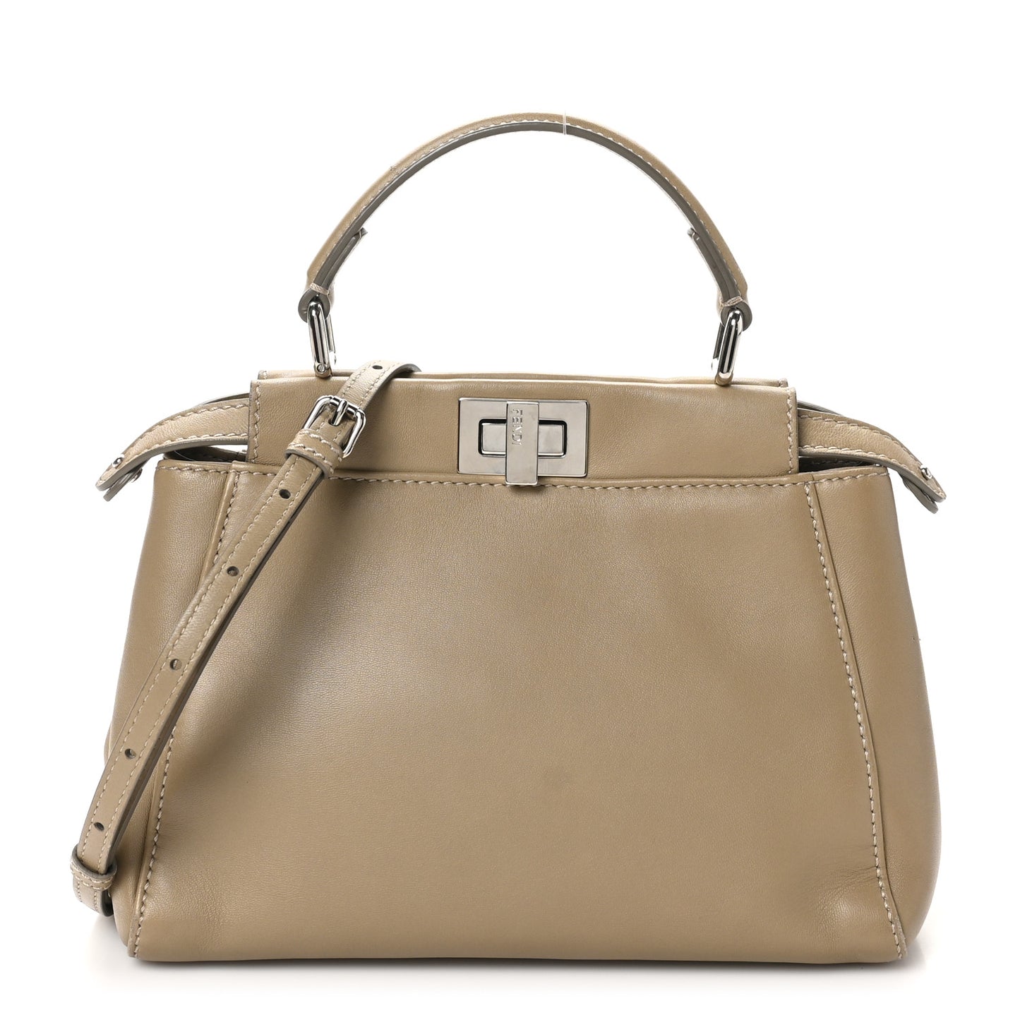 Nappa Mini Peekaboo Iconic Satchel Tortora
