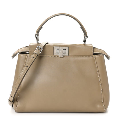 Fendi Nappa Mini Peekaboo Iconic Satchel Tortora 1 of 10