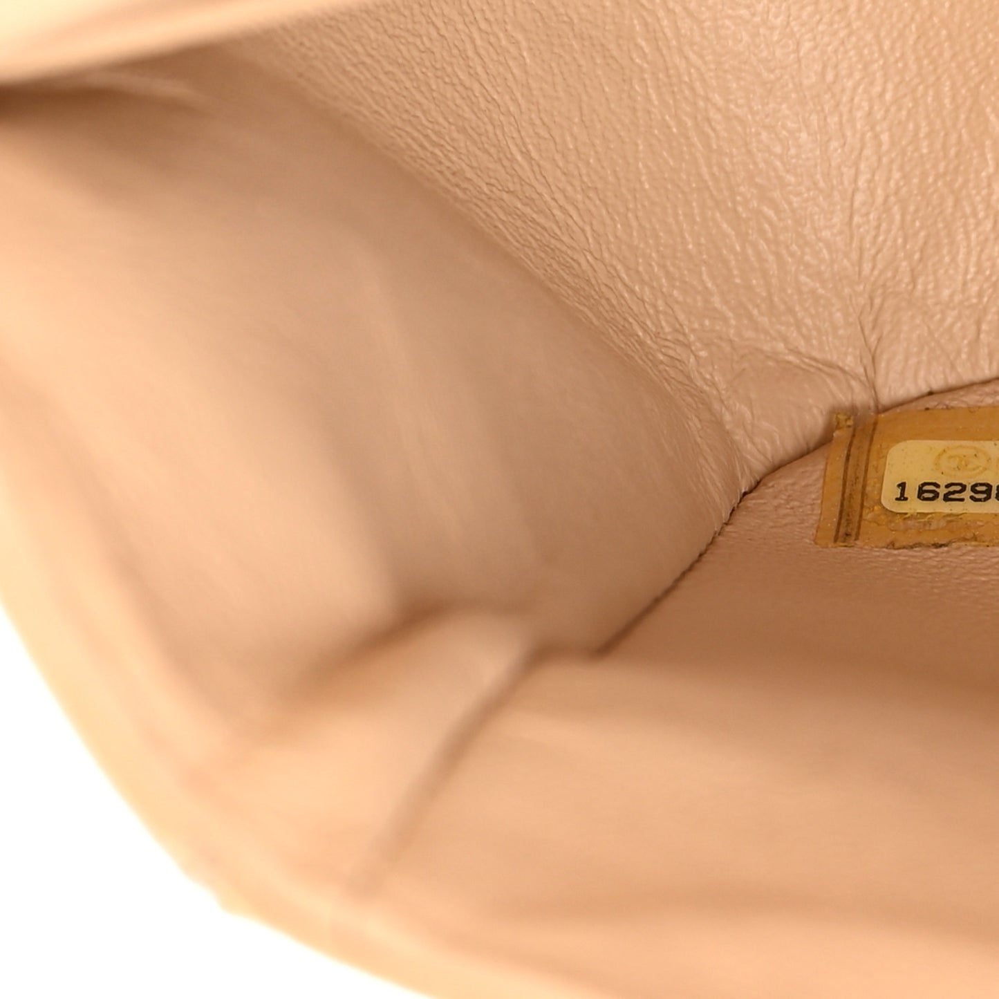 Caviar Quilted Medium Double Flap Beige