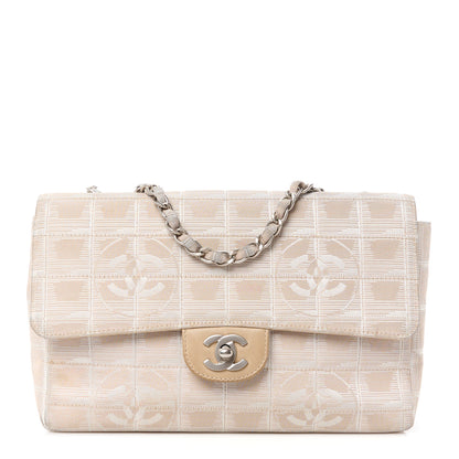 Chanel Nylon Medium Travel Flap Light Beige 1 of 14