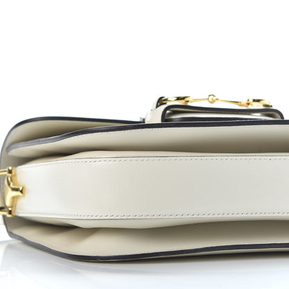Gucci Azalea Calfskin Horsebit 1955 Shoulder Bag Mystic White 8 of 10