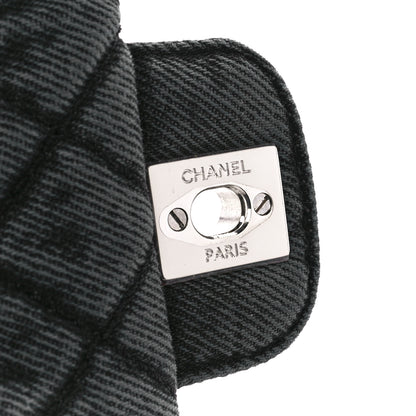Chanel Washed Denim Quilted Small Denimpression Flap Grey Black 6 of 11