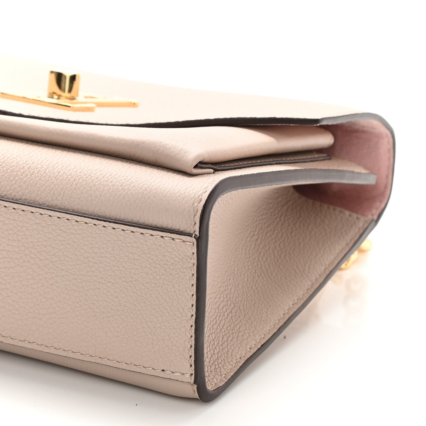 Soft Calfskin Mylockme Chain Bag BB Greige