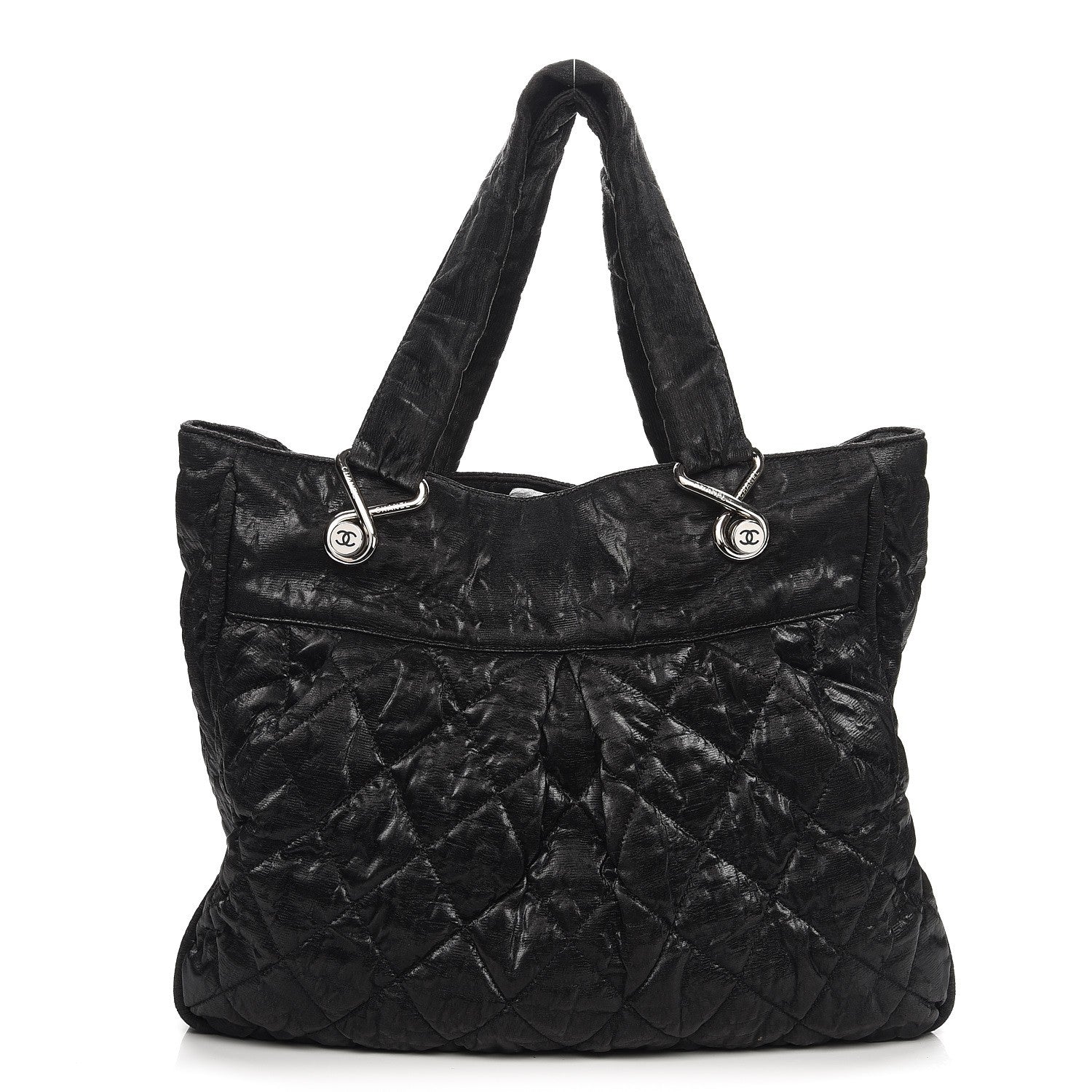 Chanel Crinkled Coated Canvas Le Marais Large Tote Black 1 of 8